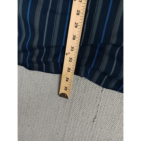 Ely Cattleman Western Shirt Mens 4XB Blue Striped Pearl Snap Cowboy Workwear - Picture 10 of 12